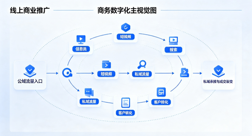 香河县线上商业推广怎么做？全域流量闭环搭建与低成本转化实战指南